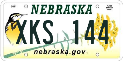 NE license plate XKS144