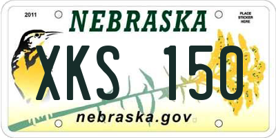 NE license plate XKS150