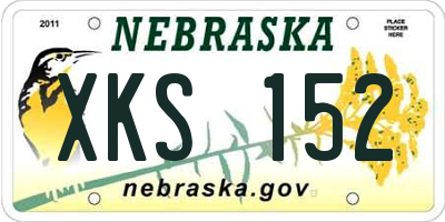 NE license plate XKS152