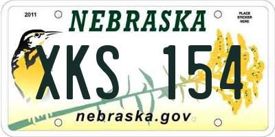 NE license plate XKS154