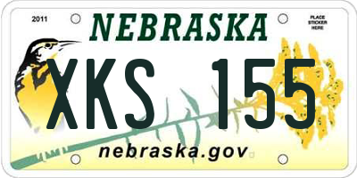 NE license plate XKS155