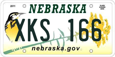 NE license plate XKS166