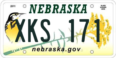 NE license plate XKS171