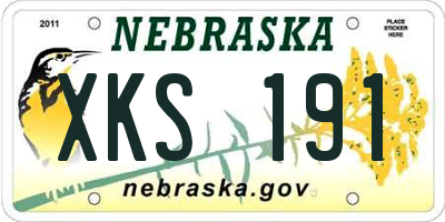 NE license plate XKS191