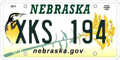 NE license plate XKS194