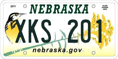 NE license plate XKS201