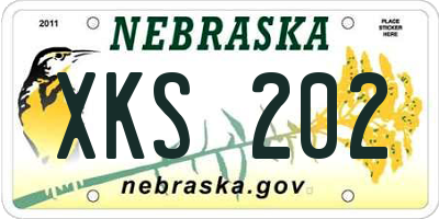 NE license plate XKS202
