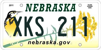 NE license plate XKS211