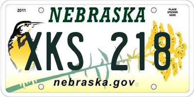 NE license plate XKS218