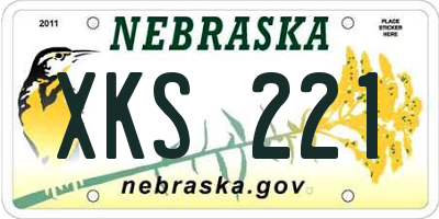 NE license plate XKS221
