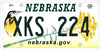 NE license plate XKS224