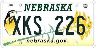 NE license plate XKS226