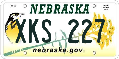 NE license plate XKS227