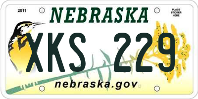 NE license plate XKS229