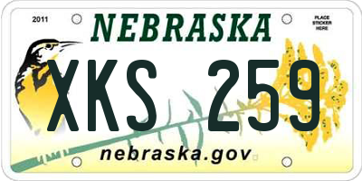 NE license plate XKS259