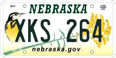 NE license plate XKS264