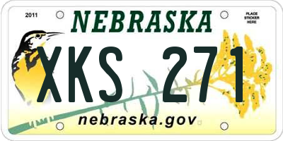 NE license plate XKS271