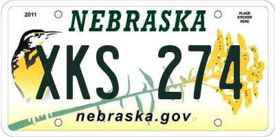 NE license plate XKS274