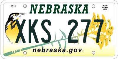 NE license plate XKS277
