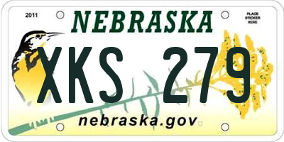 NE license plate XKS279