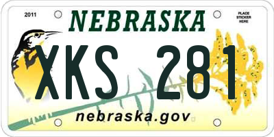 NE license plate XKS281