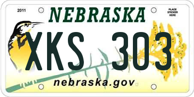 NE license plate XKS303