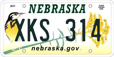 NE license plate XKS314