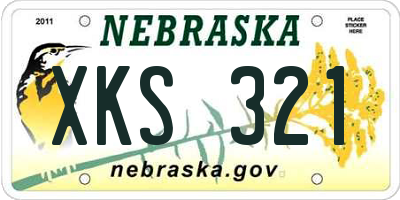 NE license plate XKS321