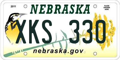 NE license plate XKS330