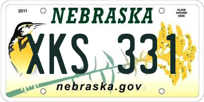 NE license plate XKS331