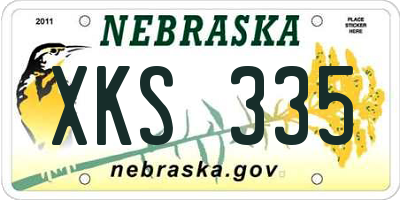 NE license plate XKS335