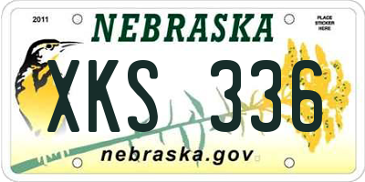 NE license plate XKS336