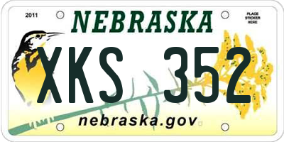 NE license plate XKS352