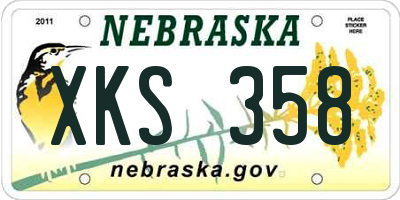 NE license plate XKS358