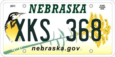 NE license plate XKS368