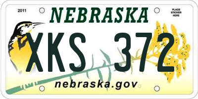 NE license plate XKS372