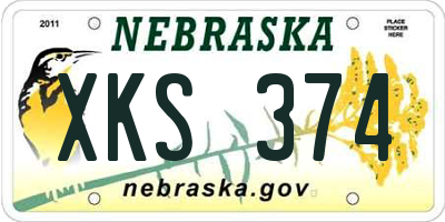 NE license plate XKS374