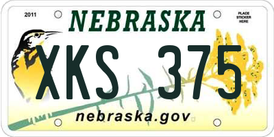 NE license plate XKS375