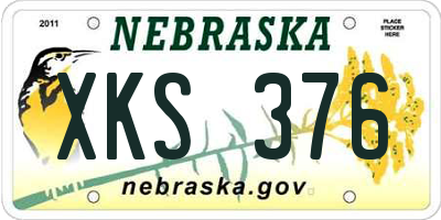 NE license plate XKS376