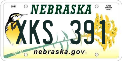 NE license plate XKS391