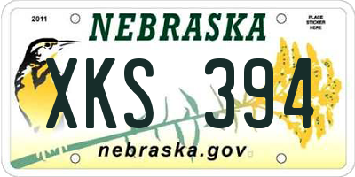 NE license plate XKS394