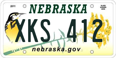 NE license plate XKS412