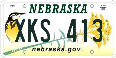 NE license plate XKS413