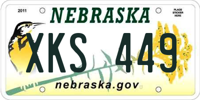NE license plate XKS449