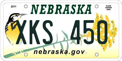 NE license plate XKS450