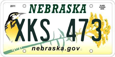 NE license plate XKS473