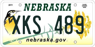 NE license plate XKS489