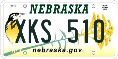 NE license plate XKS510