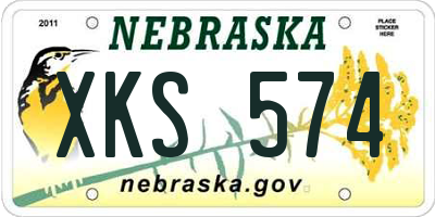 NE license plate XKS574