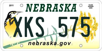 NE license plate XKS575